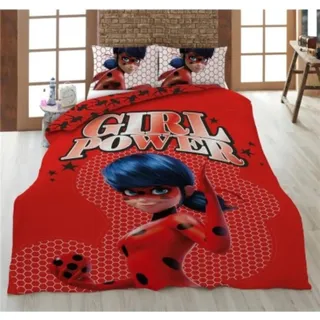 Miraculous Ladybug Bettwäsche 140x200cm 100% Mikrofaser - Rot