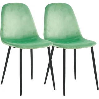 VCM Esszimmerstuhl Fiolo Stoff grün