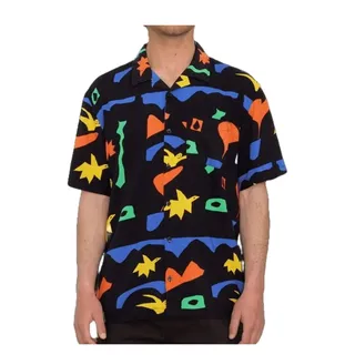 Volcom Herren Hemd Arthur Longo BLACK - S
