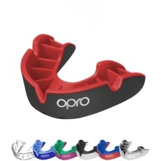 OPRO Silver Level Sport-Mundschutz für Erwachsene und Jugendliche, Zahnschutz mit neuem Anpassungswerkzeug für Hockey, Rugby, Boxen (Schwarz, Jugend)