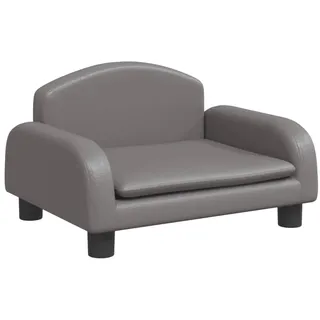 Kindersofa Grau 50x40x30 cm Kunstleder - Grau