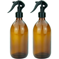 mikken 2 Sprühflaschen 500 ml Glas braun für z.B. Desinfektionsspray
