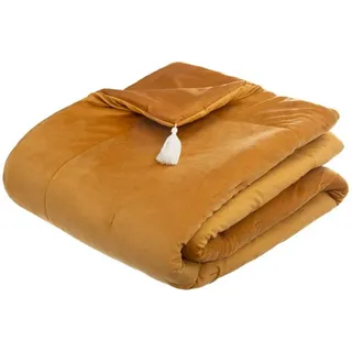 Atmosphera Createur d ́interieur Plaid 80/180 cm , Gelb , Textil , Rechteckig , 80x180 cm , Heimtextilien, Wohntextilien, Decken