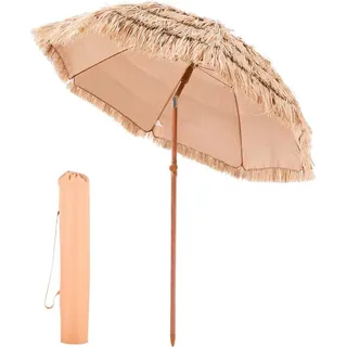 Strohschirm Sonnenschirm - 2m Hawaii Strandschirm - Gartenschirm und Marktschirm