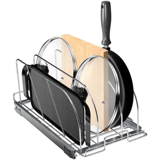 VEVOR Einstellbares Abtropfgestell Geschirr Geschirrtrockner Utensilienhalter, 31,8 x 53,3 cm Küchenschrank Geschirr Abtropfgestell ideal für die Aufbewahrung von Töpfen, Pfannen, Schneidebretter
