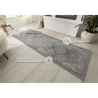 HANSE HOME Orken Teppichläufer 80 x 200 cm Grau/Weiß