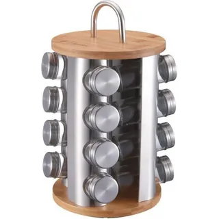 Klausberg Gewürzregal 16 Behälter 31276 - Braun, Silber
