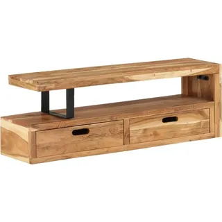 vidaXL TV-Ständer 118-200 x 30 x 40 cm Braun Massivholz