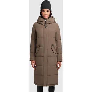 Steppmantel KHUJO "DAIRI", Damen, Gr. XXL (44), beige (city taupe), Steppware, Obermaterial: 90% Polyester, 10% Elasthan. Futter: 100% Nylon. Wattierung: 100% Polyester, unifarben, knielang, Mäntel Steppmantel, knielanger Schnitt, mit Seitenschlitzen, hochschließender Kragen
