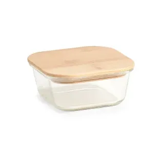 Zeller Vorratsbehälter, Glas, mit Bambusdeckel, Hochwertige Vorratsdose aus Borosilikat Glas, 800 ml