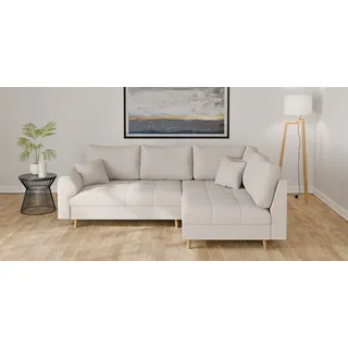 Home Affaire Eckcouch Polyester 3-Sitzer Beige
