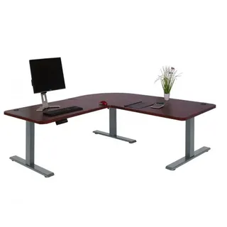 Mendler Eckschreibtisch D40 grau