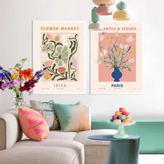 Reinders Bild mit Rahmen "Blumen" Set, farbe bild(er): rosa