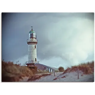 Artland Leinwandbild »Der Warnemünder Leuchtturm« Gebäude 1 Stk. tlg. als Leinwandbild, Poster in verschied. Größen, grau
