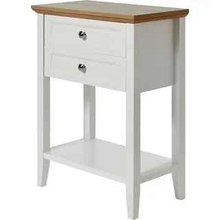 Jahnke Konsolentisch »CLASSIC CONSOLE 60« Konsolentisch, Beistelltisch, 2 Schubladen und 1 Ablage, 60x34x78 cm, weiß