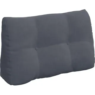 vidaXL Rücken Kissen Dunkelgrau 80 x 24 x 50 cm Samt - Grau