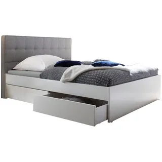 Hasena Stauraumbett , Grau, Weiß , Holzwerkstoff , 2 Schublade(n) Schubladen , 180x200 cm , Über- und Sondergrößen erhältlich, gepolstertes Kopfteil, mit Schubkästen, in verschiedenen Größen erhältlich , Babymöbel & Kindermöbel, Kinderzimmer & Jugendzimmer, Kinderbetten, Kinderbetten & Jugendbetten