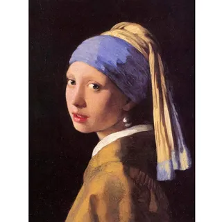 Wee Blue Coo Johannes Vermeer Girl With Pearl Earring Old Master Painting Art Print Poster Wall Decor Kunstdruck Poster Wand-Dekor-12X16 Zoll