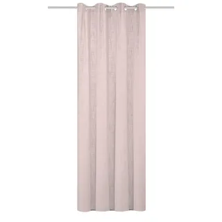 HOMEbasics Home Basics Gardine »SOFTY« Ösen 1 Stk. tlg. Ösenschal Leinenstruktur SOFT, rosa