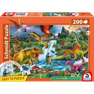 Schmidt Spiele Schmidt 56535 Faszinierende Urzeitriesen Kinderpuzzle, 200 Teile