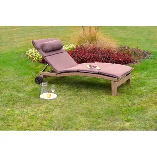 Merxx Gartenliege 208 x 90 x 100 cm Natur