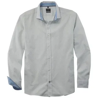 Olymp Langarmhemd »OLYMP Hemd Casual« Mit Minimal-Print, grün,