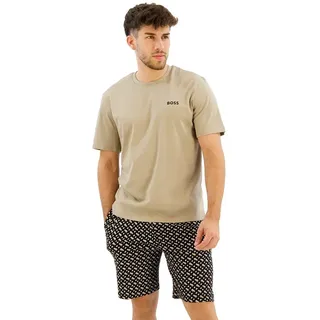 Boss Relax Kurzarm-pyjama - Dark Beige - S