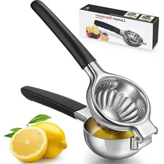 Edelstahl-Zitronenpresse, robust, spülmaschinenfest, für Limonade und Cocktails