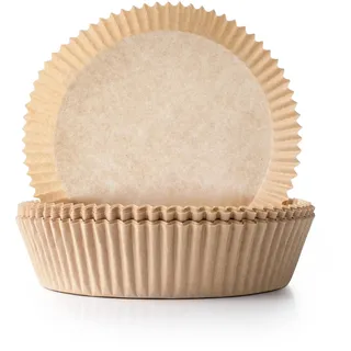 IBILI Einweg-Tablett für Luftfritteuse, 23 cm, Packung mit 50 Stück, wasserdicht und saugfähig, aus lebensmittelechtem Zellstoff