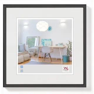 walther design Bilderrahmen schwarz 30 x 30 cm New Lifestyle Kunststoffrahmen KV330B
