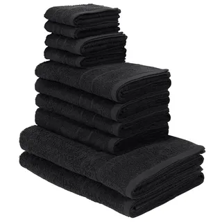 MY HOME Inga Handtuch 50 x 100 cm schwarz