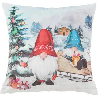 X-Mas Zierkissen , Multicolor , Textil , Weihnachten , Füllung: Polyester , Heimtextilien, Wohntextilien, Kissen, Zierkissen