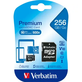 Verbatim microSDXC Class 10 UHS-I incl Adapt. 44087