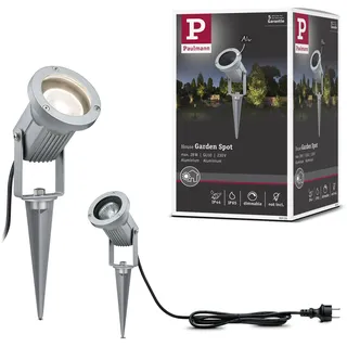 Paulmann Außenleuchte Aluminium 24,3 cm GU10 IP65 grau/silber ohne Leuchtmittel