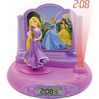 Disney Princess Rapunzel 3D Projektionswecker mit Sounds - Rosa