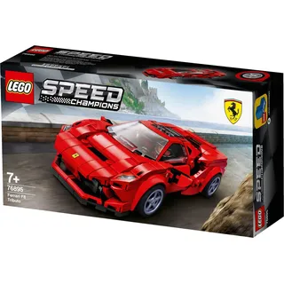 LEGO 76895 Speed Champions Ferrari F8 Tributo, Modellauto, Spielzeugauto, Spielzeug für Kinder ab 7 Jahre, Rennauto als kleines Geschenk - Rot