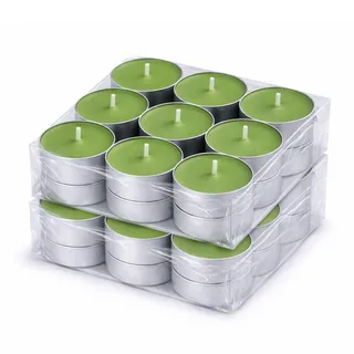 HS Candle Duft-Teelichter 36er Pack – Duft Apfel, ca. 4 Stunden Brenndauer, Teelicht Kerzen aus Wachs, rund Ø 4 cm, hergestellt in der EU, für Indoor & Outdoor