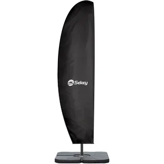 Sekey Schutzhülle für Ampelschirm mit Stab, 280×30/81/46 cm Abdeckhauben für Sonnenschirm, 100% Polyester