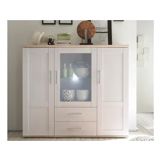 HBZ MEBLE Highboard 156 x 137 x 46 cm Weiß