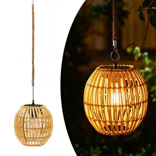 pearlstar Solarlampen für Außen Hängend Garten Deko für Draußen Wetterfest Solar Laterne für Außen Innen mit Schnur Griff Pendelleuchte für Balkon Terrassen Patio Bar Hof