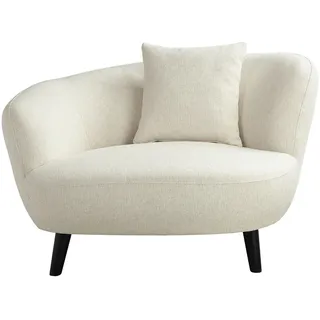 Atlantic Home Collection Loungesessel Olivia 116 x 76 x 90 cm Beige mit Zierkissen