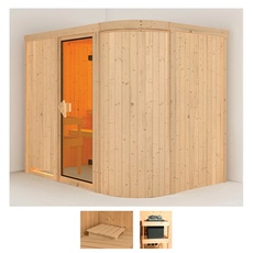 Bild Sauna »Thyra 4«, (Set), ohne Ofen beige