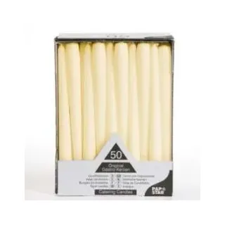 Papstar Zylinderkerzen 25 cm champagner 50 St.
