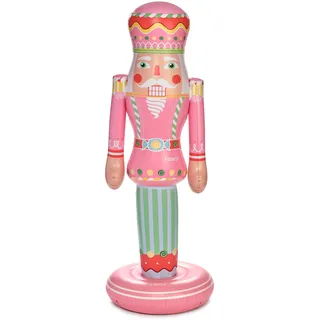 FUNBOY Rosa Aufblasbarer Nussknacker - 1,5 m hoch Indoor/Outdoor Holiday Decoration - Oversized Christmas Yard Decor