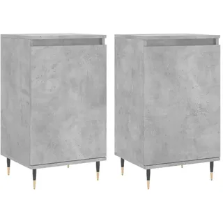 Sideboards 2 Stk. Betongrau 40x35x70 cm Holzwerkstoff - Schwarz, Grau
