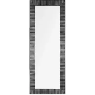Beliani Wandspiegel schwarz rechteckig 50/130 cm Draveil , Schwarz , Kunststoff , Rechteckig , 50x130x2 cm , Spiegel, Wandspiegel