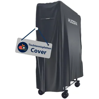 Hudora Tischtennisplatten Abdeckung in 187x72x156 cm - PU-beschichtete Tischtennis Hülle - Schutz vor Sonne / Staub & Regen - Abdeckhülle mit Reißverschluss - Schutzhülle für Tischtennisplatte