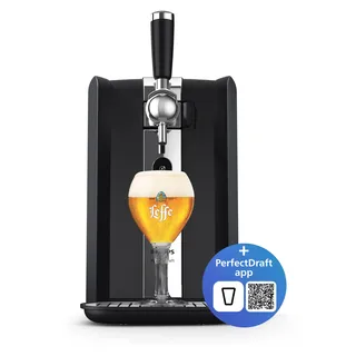 Philips 7000 Series Bierzapfanlage "Perfect Draft HD3770/90", mit Temperatureinstellungen von 0-12C und LED-Display; schwarz