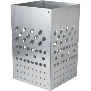 Windhager Hochbeetkomposter, 30 x 30 x 48 cm, Stahl feuerverzinkt, Komposter für Hochbeet, Wurmkomposter, Beetkomposter zum Eingraben, witterungsbeständig und langlebig, Silber