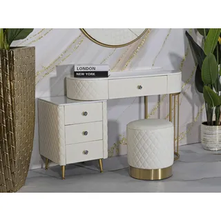 Dmora Pouf Uruguay 36x36x39h cm Weiß Rund